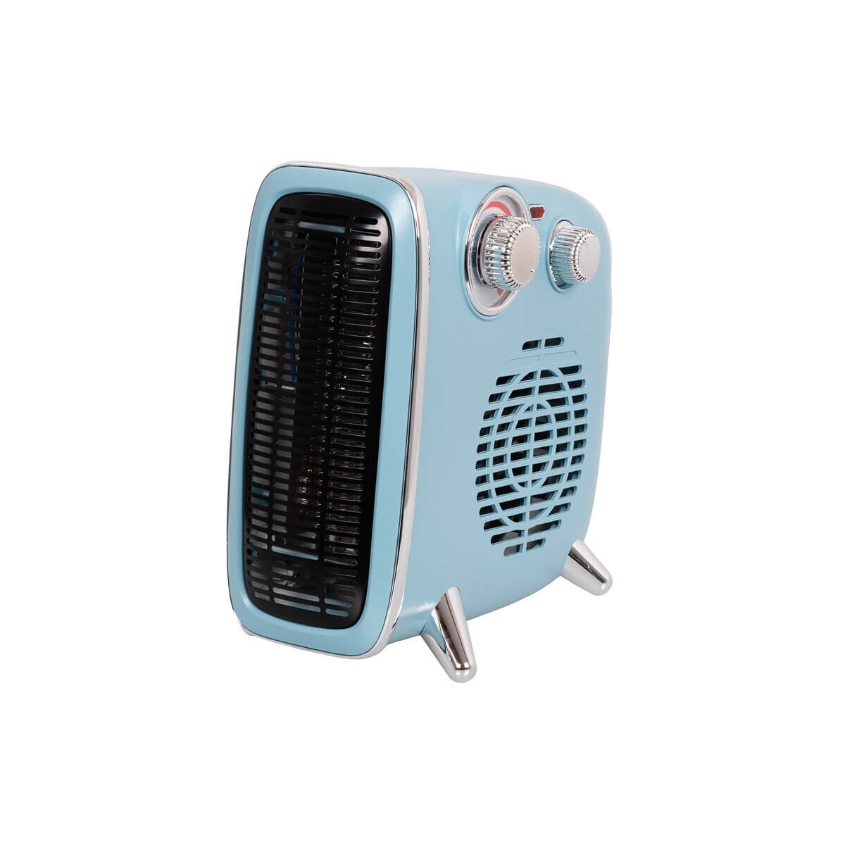 Retro Heizstrahler Ventilator 1800 Watt und 3 Leistungsstufen blau