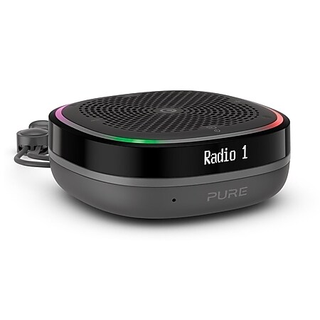 Pure StreamR Splash tragbarer Bluetooth Lautsprecher DAB Digital Radio Alexa LED 