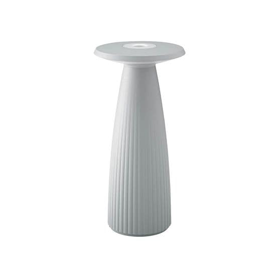 SIGOR Blumenvase Akku-Tischleuchte LED Nuflair 24cm Flex-Mood IP54 USB-C dimmbar nebelgrau 