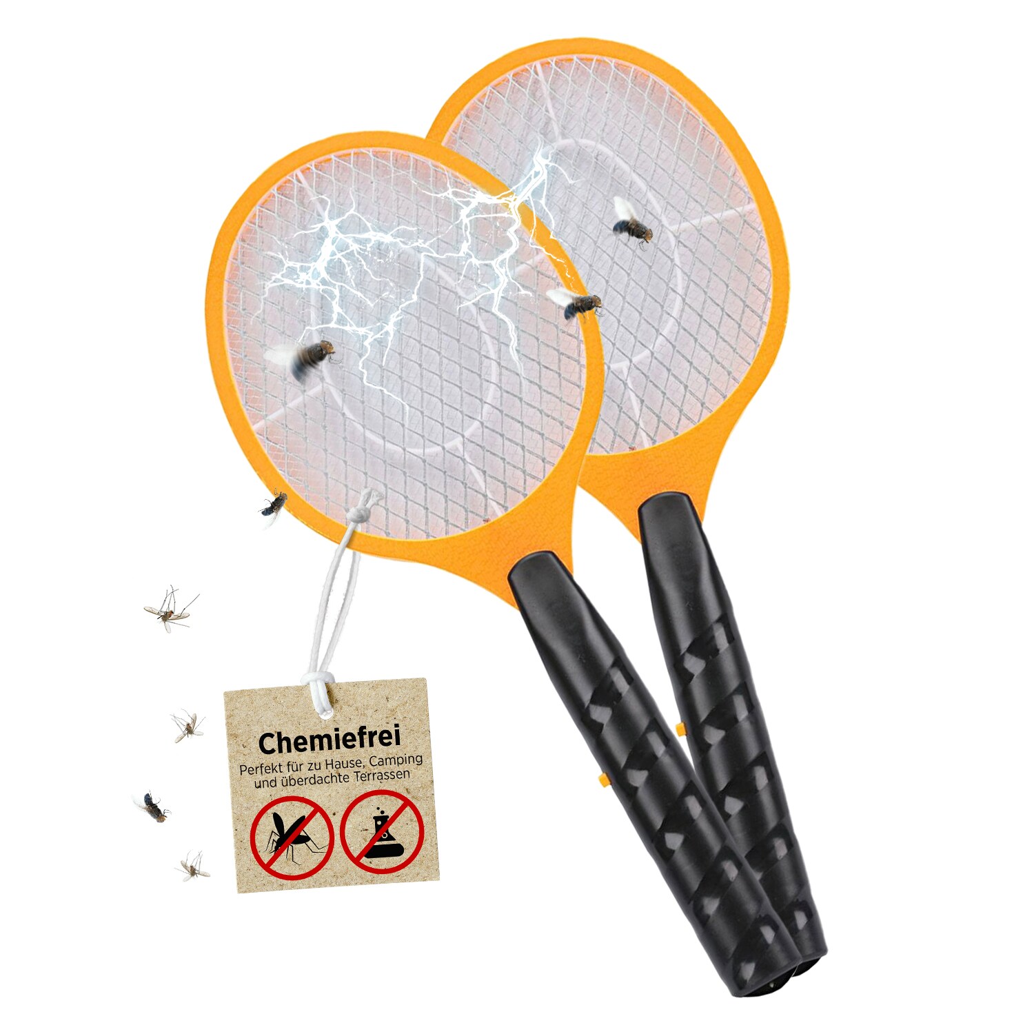 2 St&uuml;ck Elektrische Fliegenklatsche H+H TS 103B 