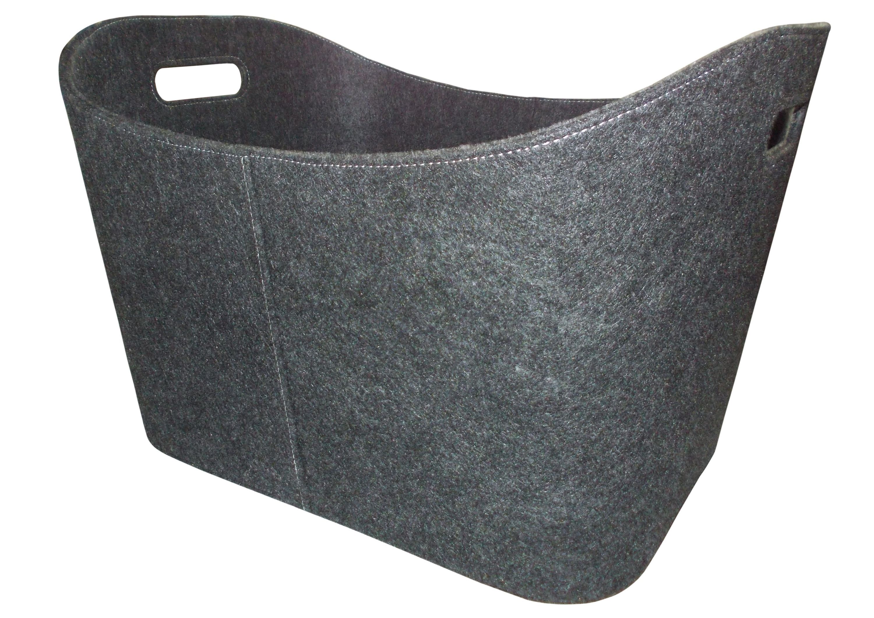 Metrox Holz- und Allzweckkorb mit grauem Filzbezug 99157 