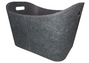 Metrox Holz- und Allzweckkorb mit grauem Filzbezug 99157 