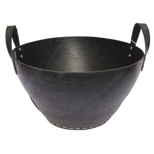 Metrox Holzkorb aus Gummi, Kaminholzkorb 2 Griffe, Hähe 34cm, oben 51cm, 99171 