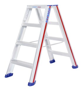 Hymer Stufenstehleiter SC60 Stehleiter 2x4Stufen Leiter Länge 1,02m - 602408 