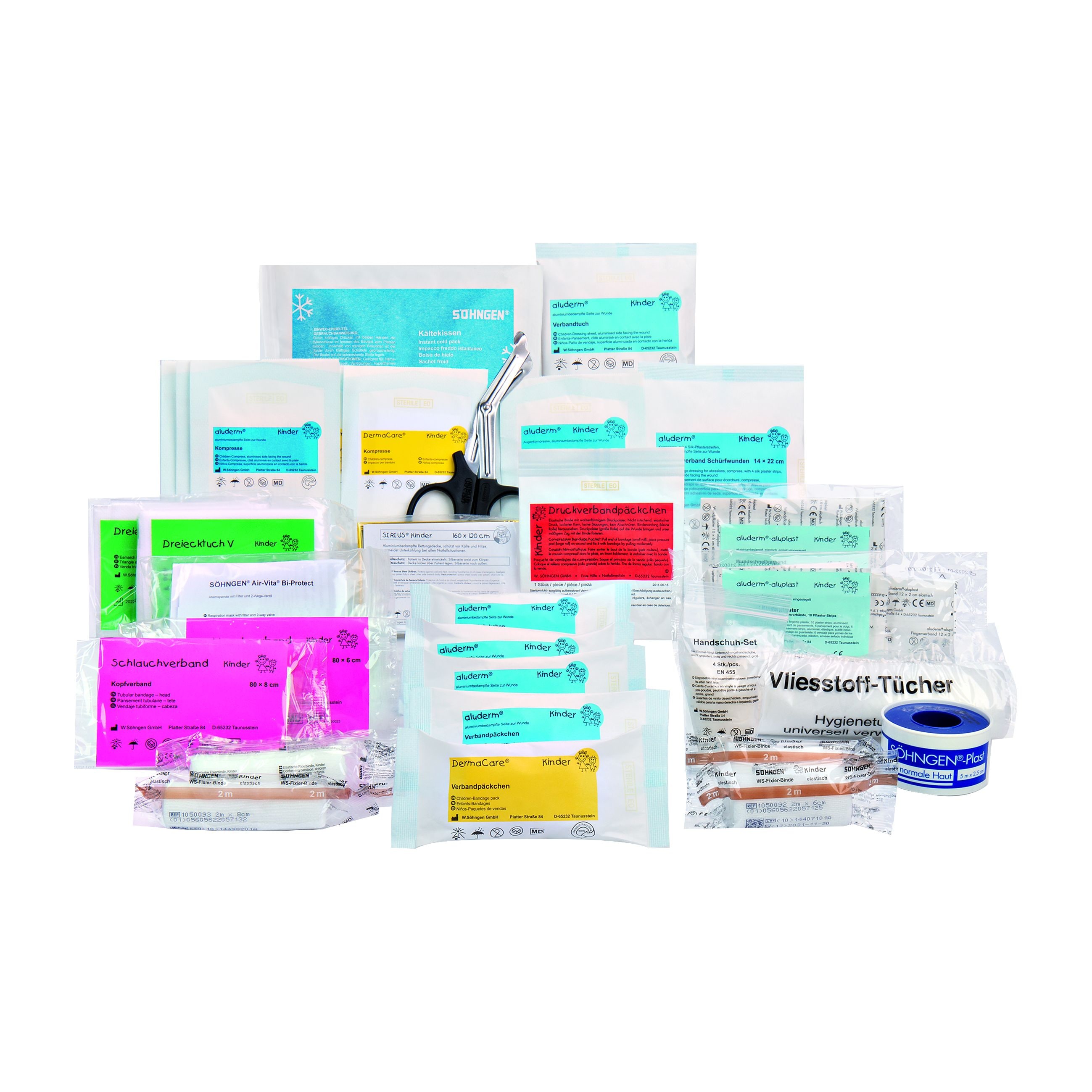 S&ouml;hngen Erste-Hilfe-F&uuml;llung SCHULE (Verbandsmaterial aluderm, Kinder 