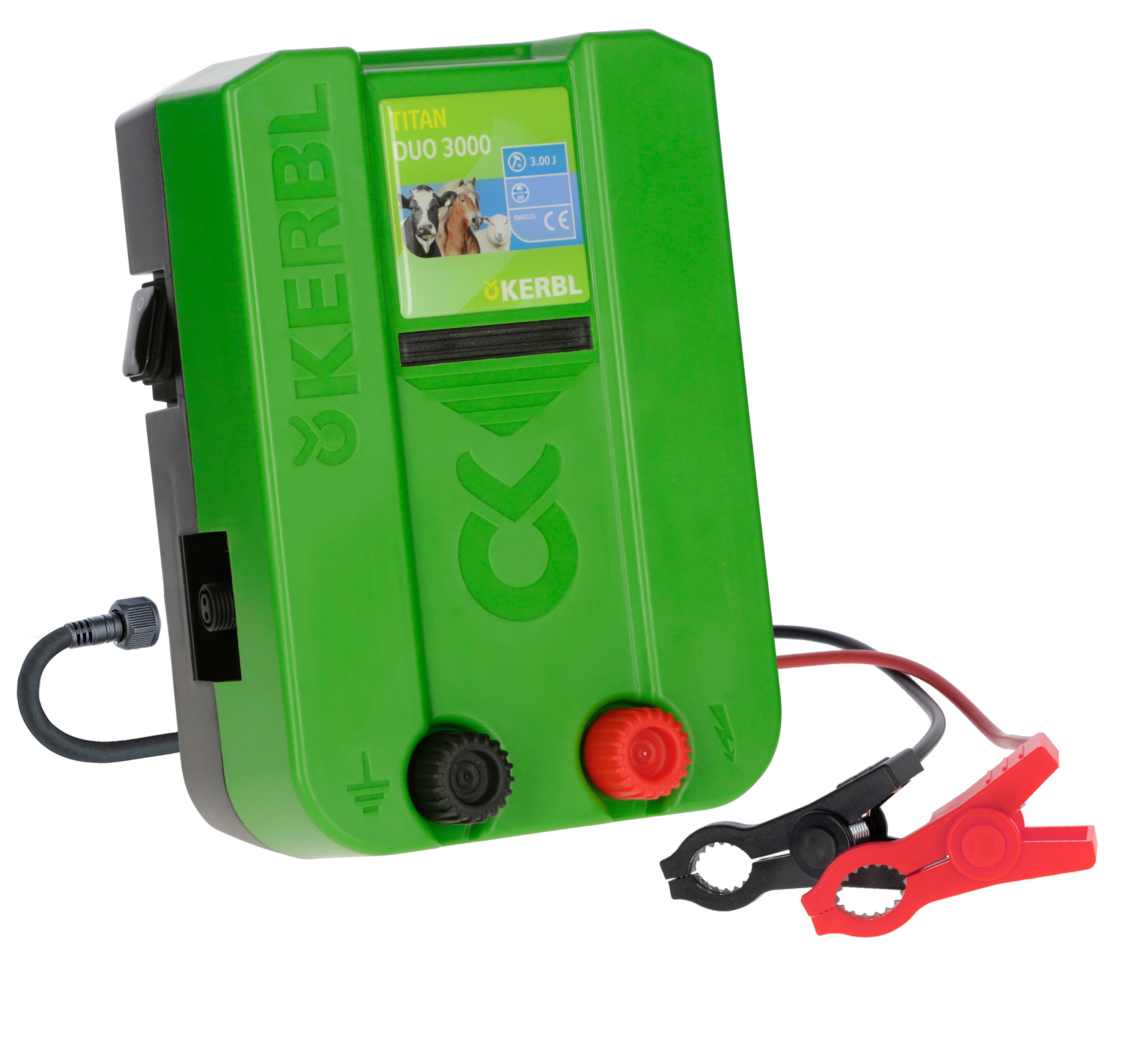 Kerbl Weidezaunger&auml;t Titan Duo 3000 f&uuml;r kurze Zaunanlagen, 12 / 230 Volt 