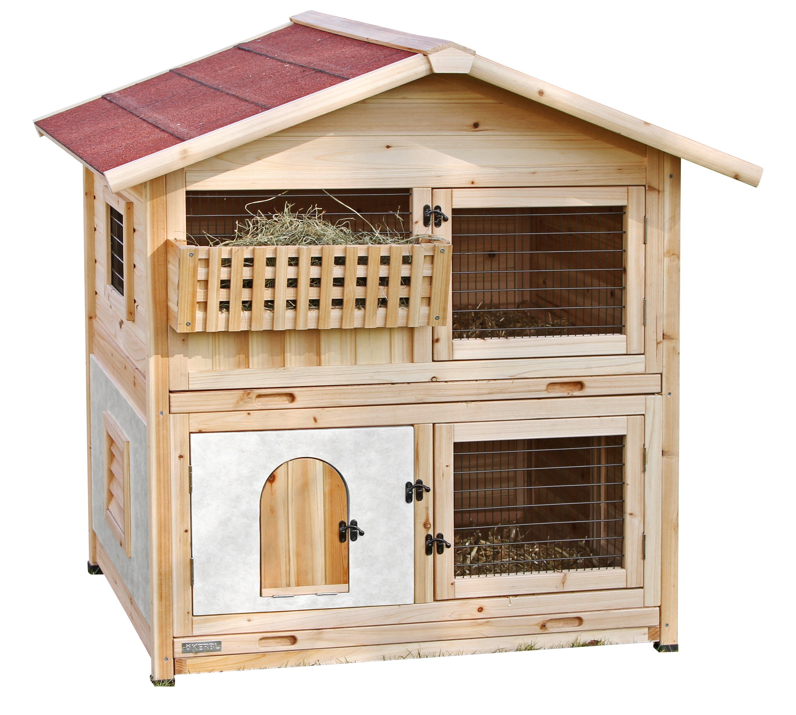 Kerbl Nagerhaus Tyrol Alpin Stall f&uuml;r Kleintiere im H&uuml;ttendesign, Hasenstall 