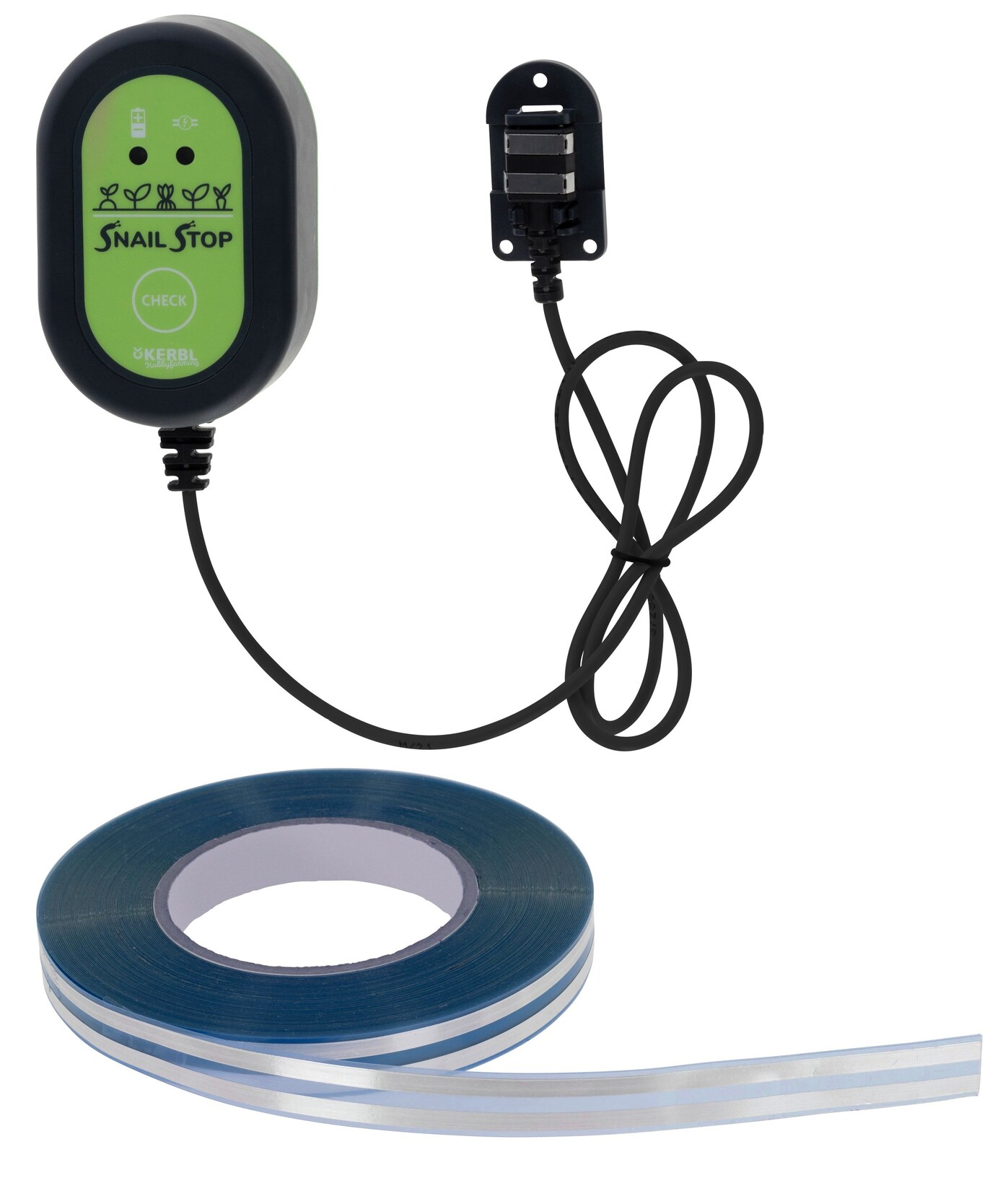 Kerbl Snail Stop Elektrischer Schneckenzaun Starter Set, ohne Gift