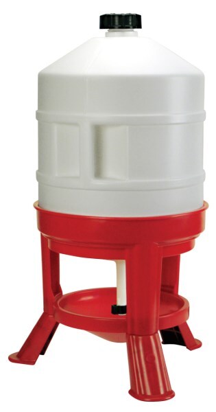 Kerbl Geflügeltränke Tränke für Geflügel, 70cm, , Kunststoff, rot/weiß 70233