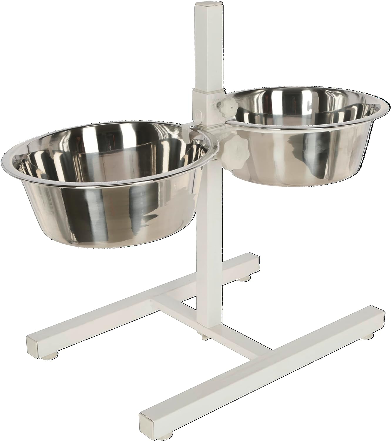 Kerbl Futterbar Fassungsverm&ouml;gen 2x 2800 ml, h&ouml;henverstellbare Kunststofff&uuml;&szlig;e 