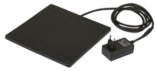 Kerbl Gummi-Heizplatte 24x24x0,7 cm (für Geflügeltränke, Kabellänge 2 m) 