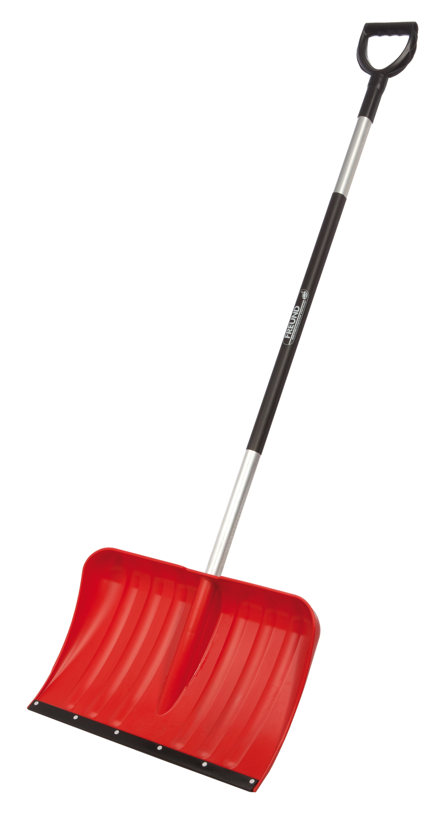 Freund Victoria Schneeschaufel 54 cm Aluline Schneeschieber rot mit Fl&uuml;sterkante 