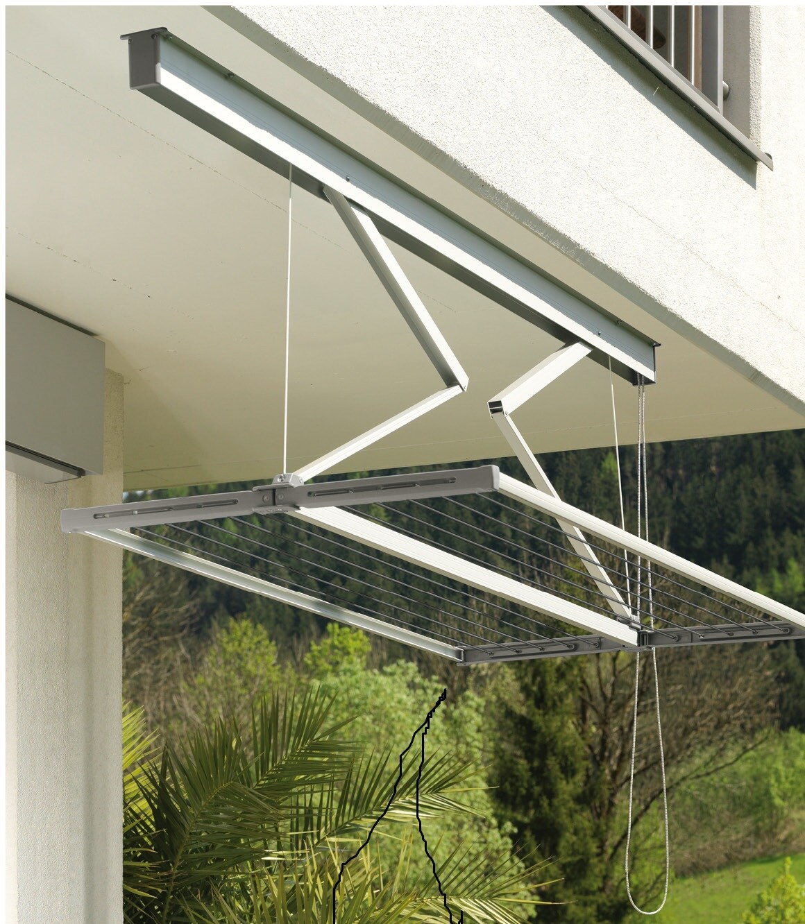 Juwel Wäschetrockner Samba 200, hängender Wäscheständer, absenkbar bis 120 cm