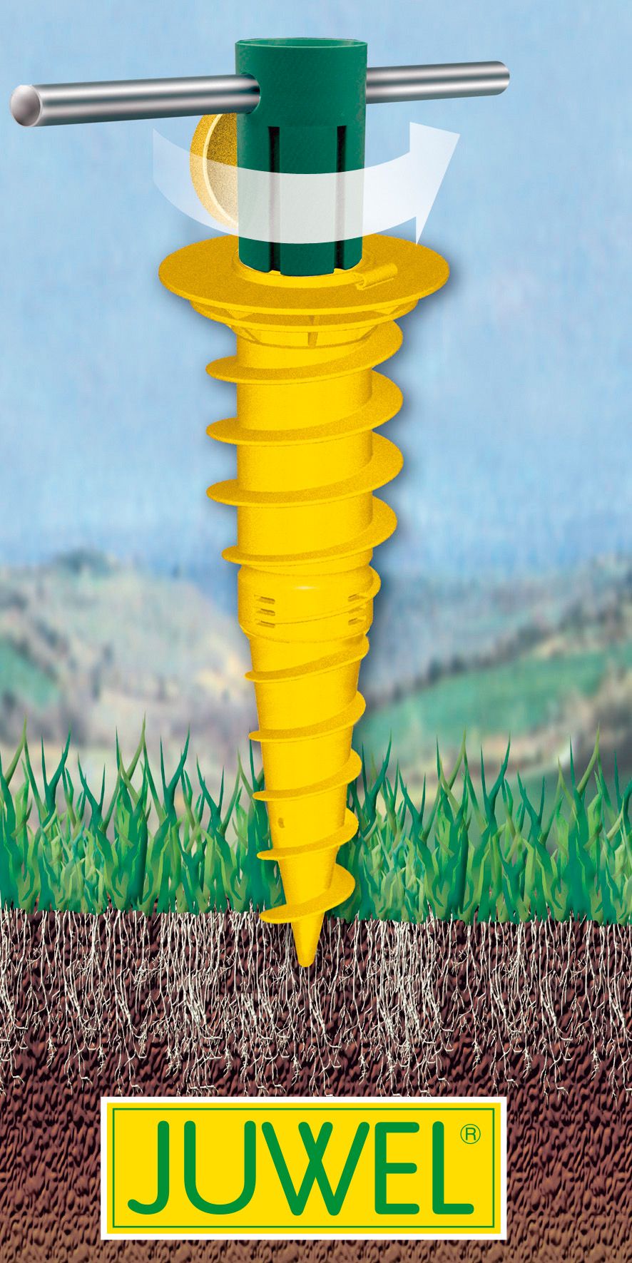 Juwel Bodenschraubanker-DUO f. W&auml;schespinnen, f&uuml;r 55, 50, 40, 32 mm Rohre 