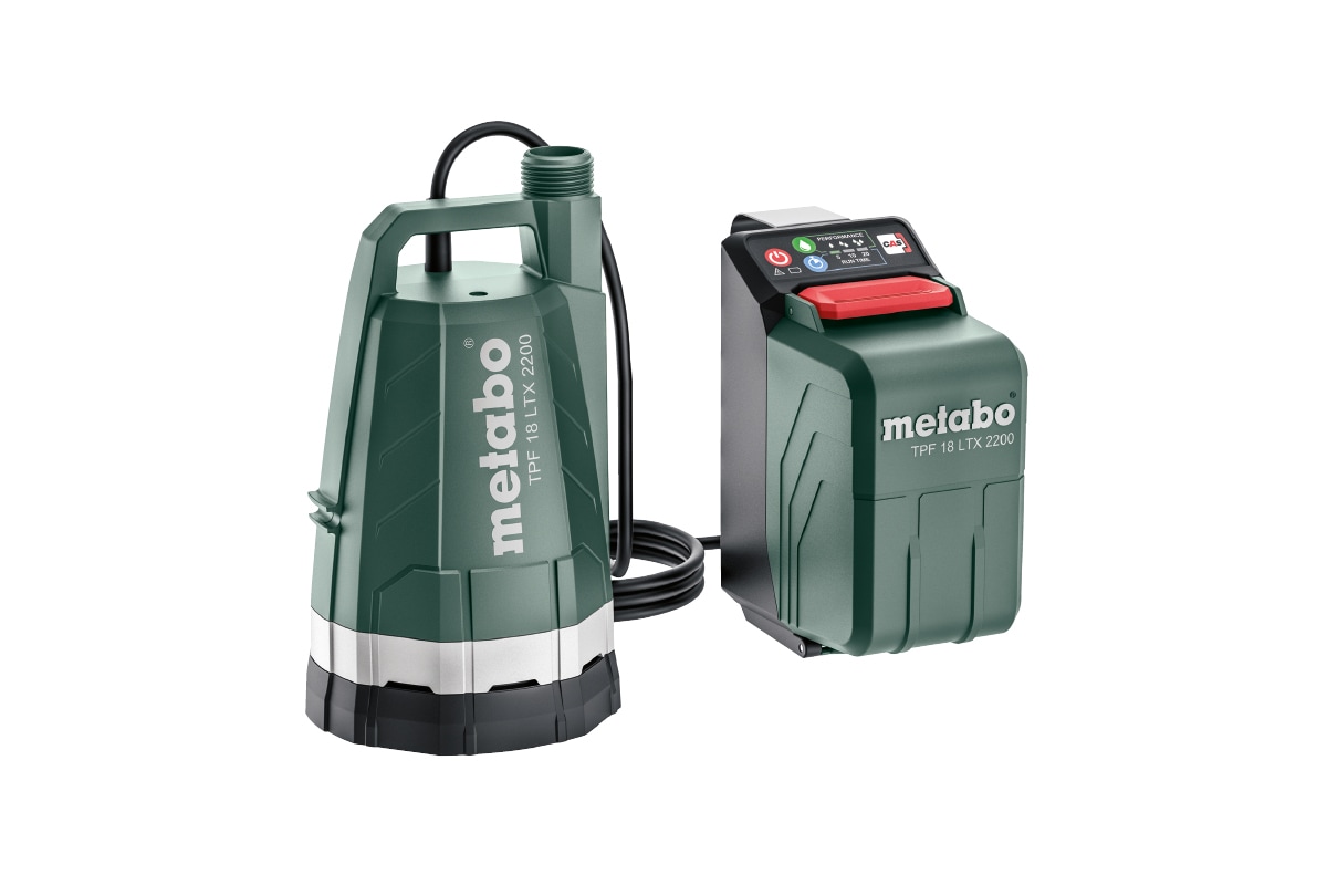 Metabo Akku-Tauch- und Regenfasspumpe TPF 18 LTX 2200 18 V, Max. F&ouml;rderh&ouml;he 22 m 