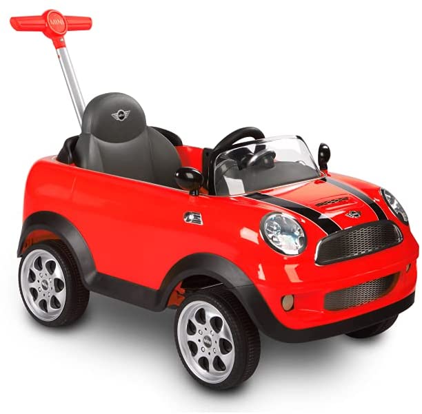 ROLLPLAY Push Car mit ausziehbarer Fu&szlig;st&uuml;tze, ab 1 Jahr, MINI Cooper, Rot 