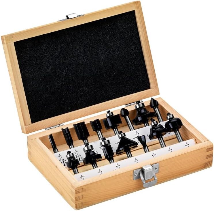 Fräsersortiment-SP 6mm (15-teiliges Set, Nutfräser / Hohlkehlfräser)
