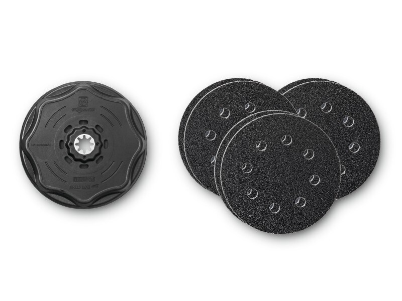 Fein Schleifplatte115mm gelocht, mit Kletthaftteil, inkl. Schleifbl&auml;tter 