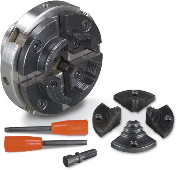 Holzstar Vier-Backenfutter Drechselbank, Spannbereich 50-90 mm, Schraubeinsatz 