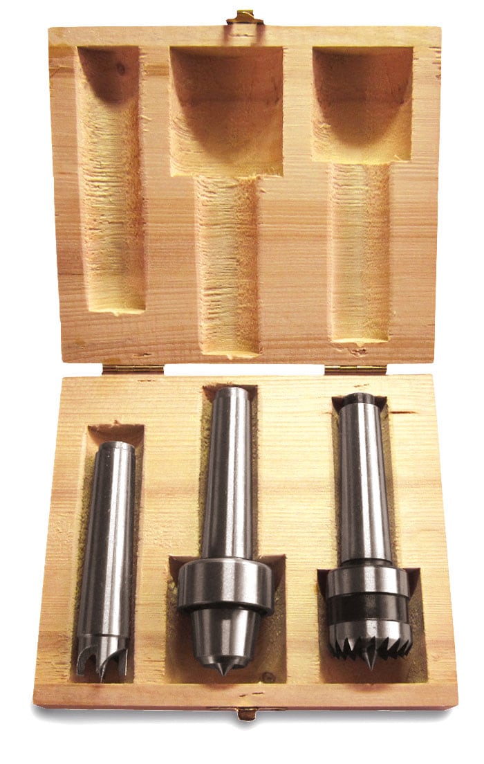Holzstar Mitnehmerset MK2 3-tlg Konusaufnahme MK2, f&uuml;r Drechselmaschinen 5931056 