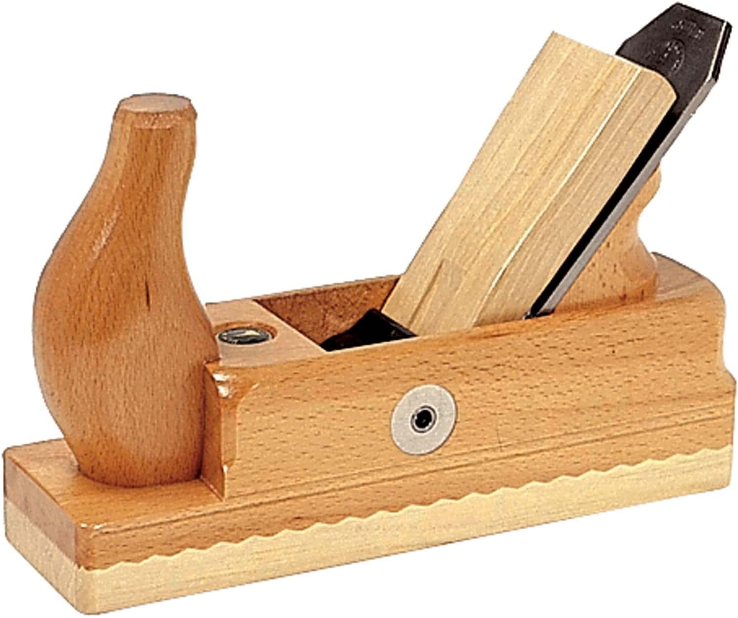Ulmia Holzhobel / Putzhobel mit Wei&uuml;?buchensohle/Doppeleisen, Putzen von Vollholz 