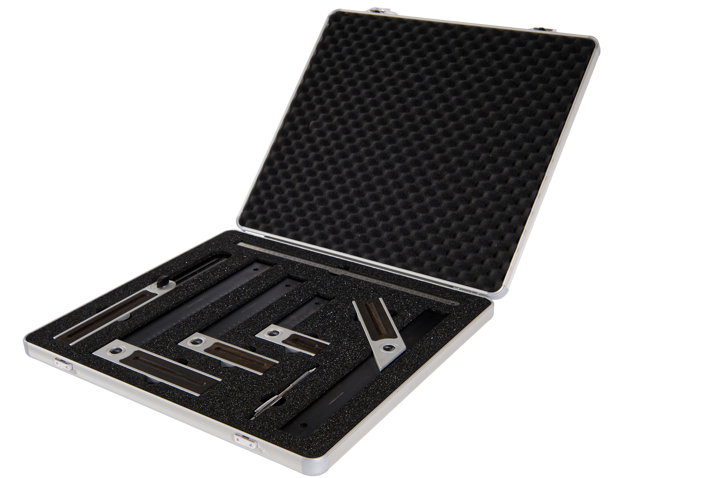 Ulmia Pr&auml;zisions-Winkel-Set Black Edition inkl. Koffer, Pr&auml;zisionswinkel 