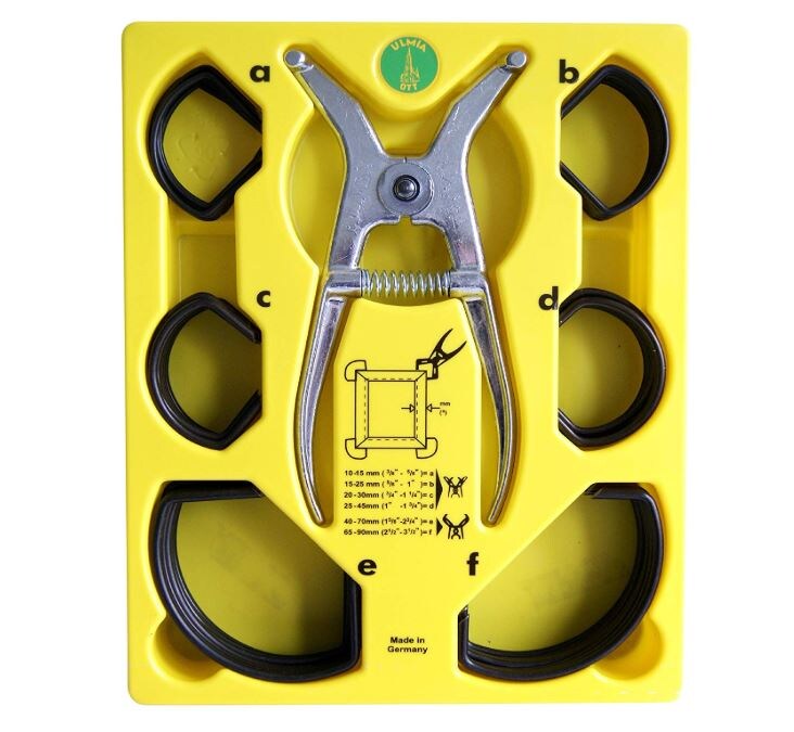 Ulmia Arbeitsgarnitur mit Spannklammern und Spreizzange mit Aufbewahrungsbox 