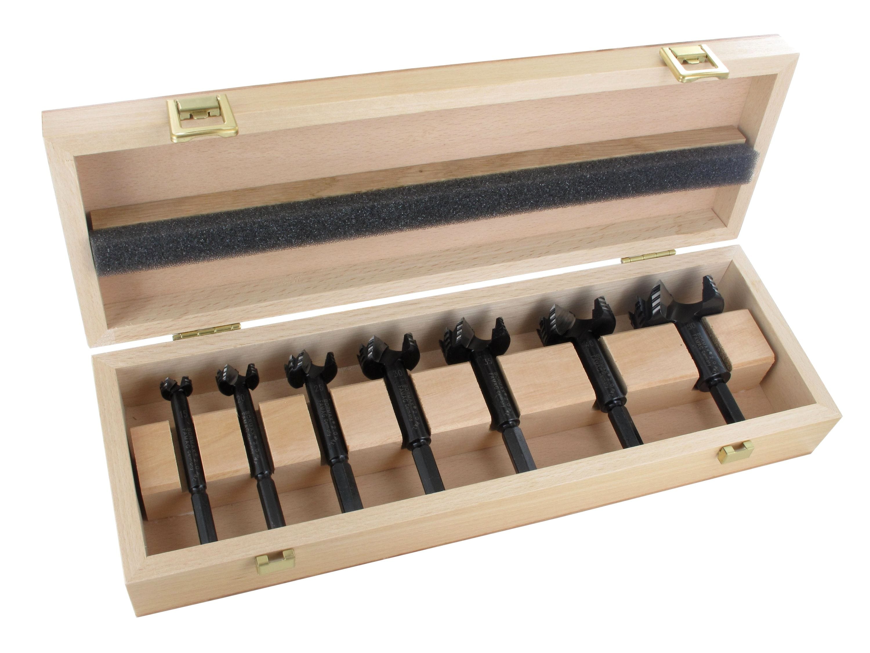 Famag Forstnerbohrer Set WS Bormax, 7-teilig, Holzbohrer 15-50 mm, Bohrer 