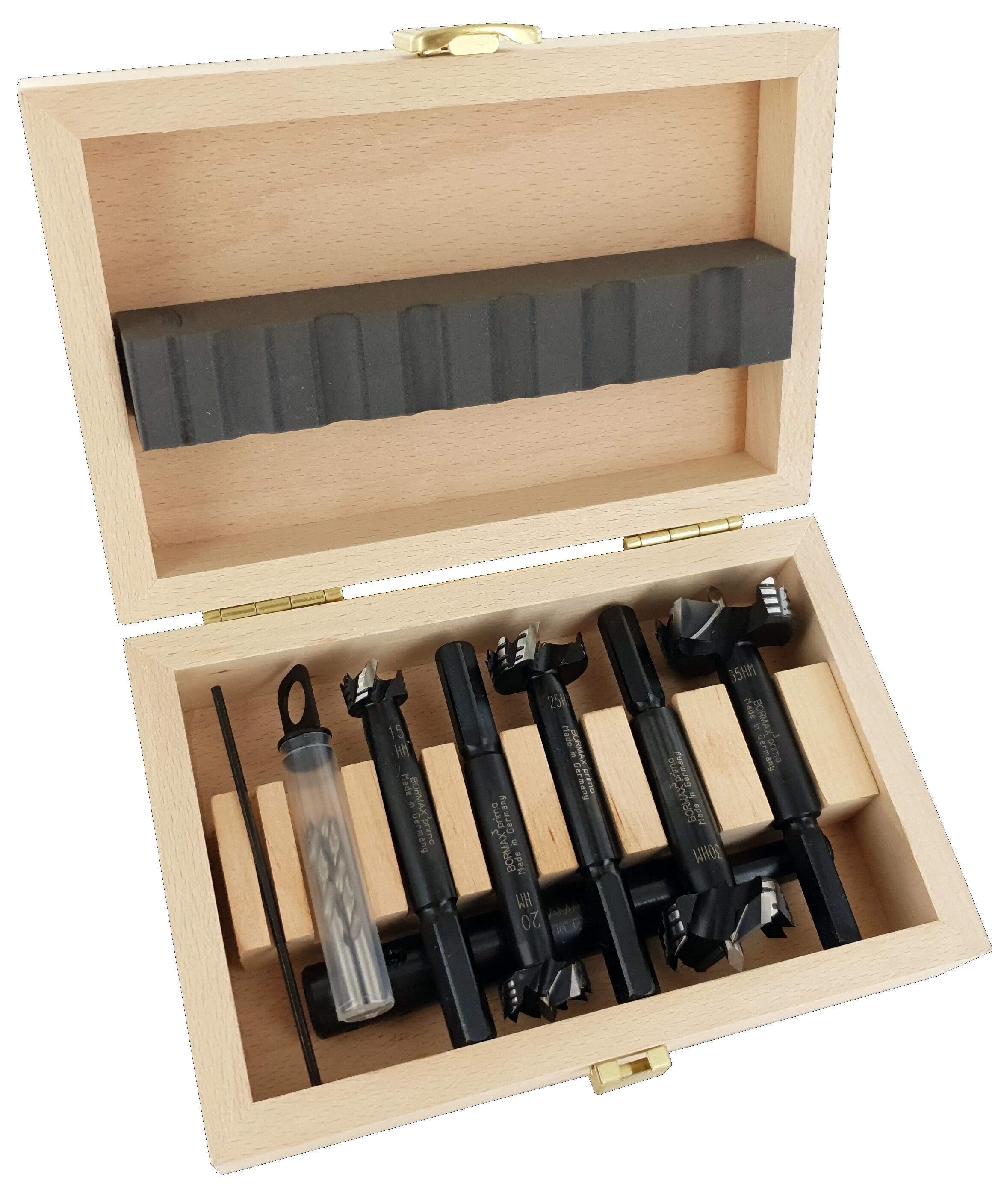 FAMAG Bormax prima Hartmetall-Forstnerbohrer 6-tlg Set im Holzkasten 1664506 
