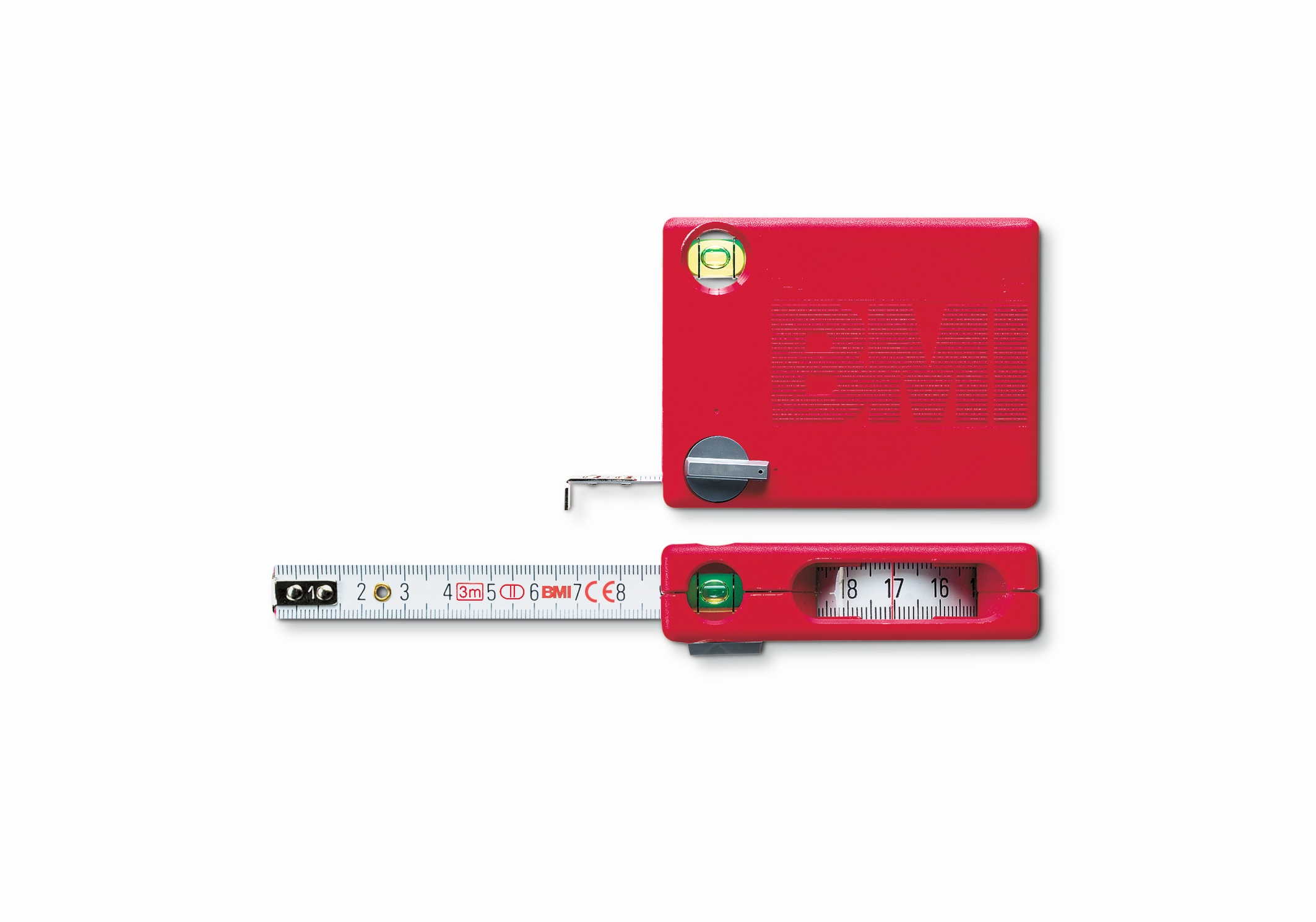 BMI Taschenbandma&szlig; X4 mit Innenmessung und Zirkelfunktion L&auml;nge 3m weisslackiert 