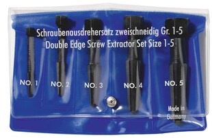 Rennsteig Schraubenausdrehersatz 5 ?? Teilig, für Rechts- Linksgewinde 