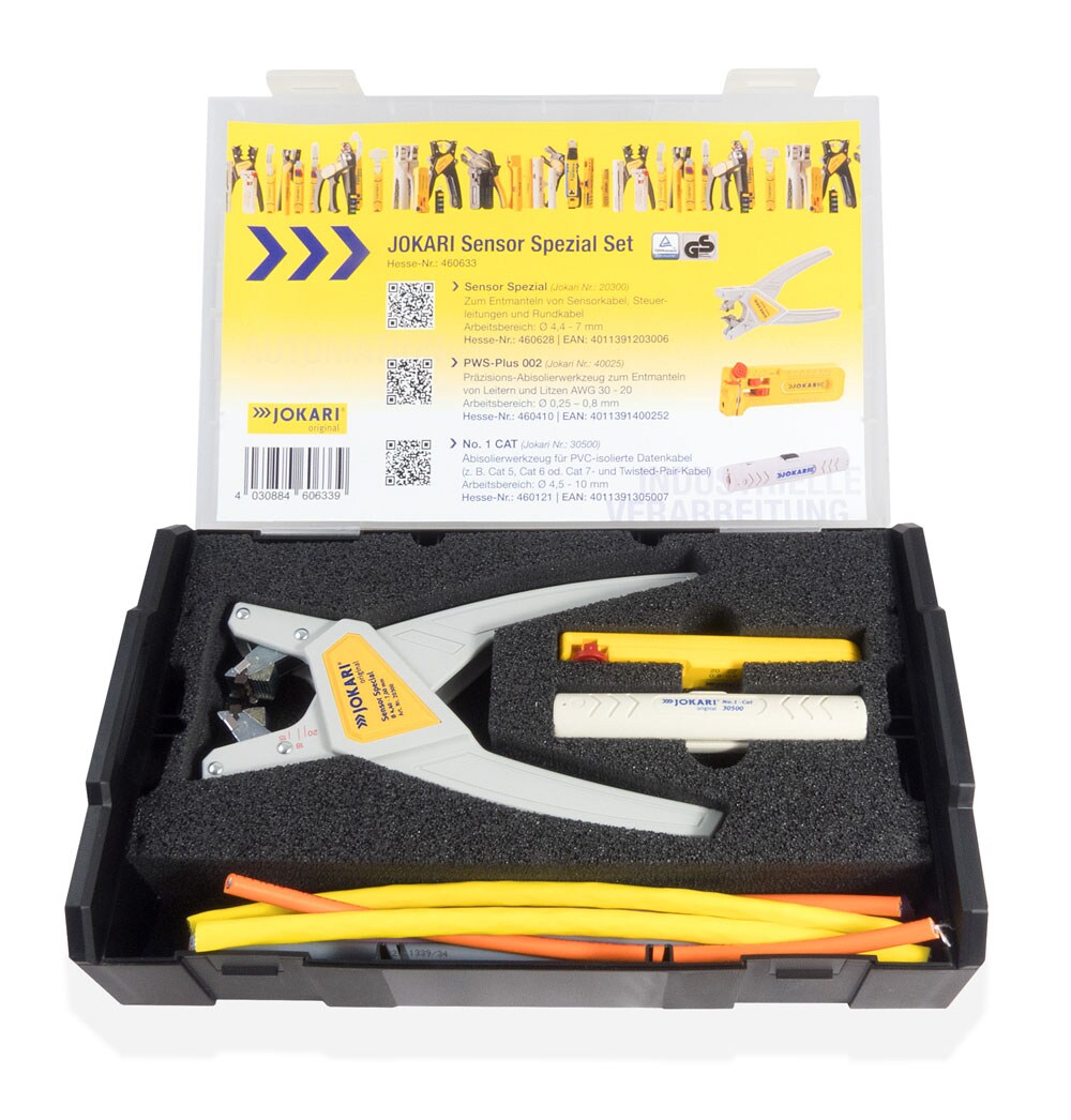 Kabelverarbeitungs-Set 3-tlg Abisolierzange Abisolierwerkzeug für Kabel