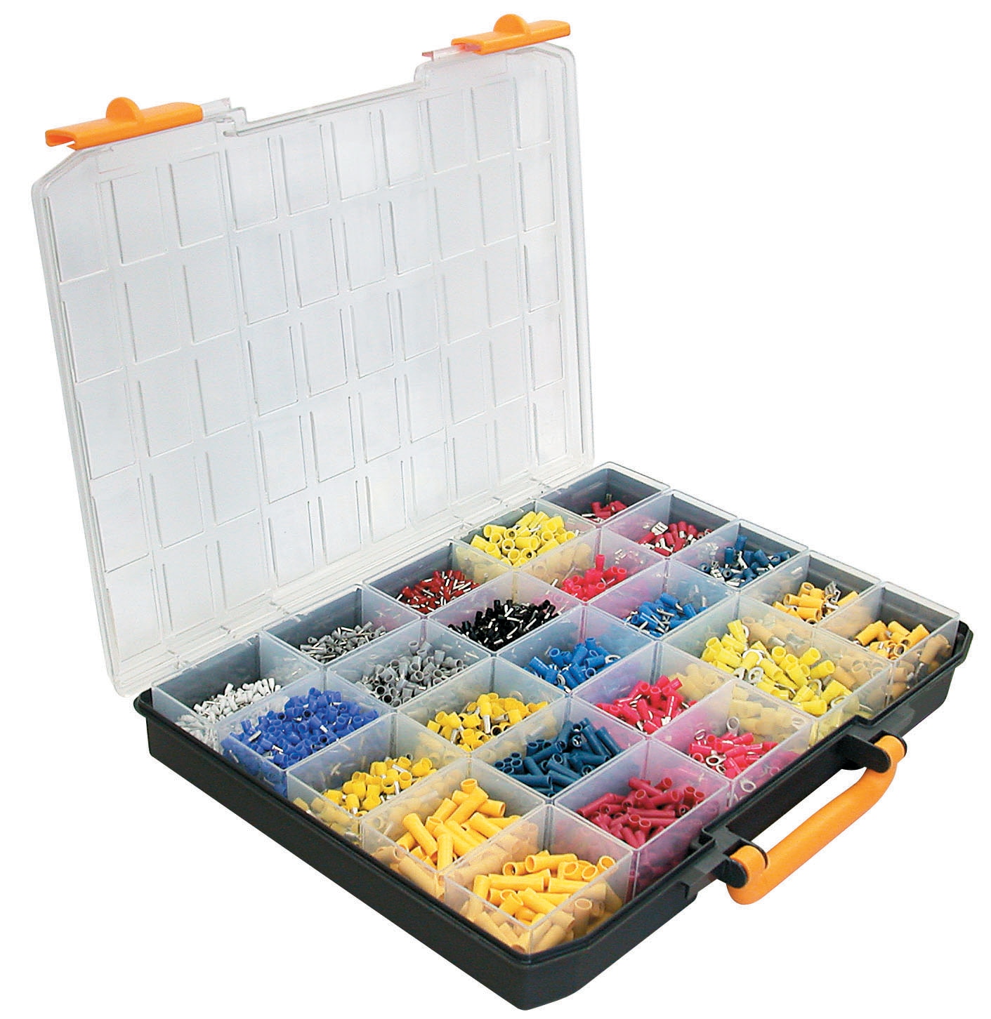 Weidm&uuml;ller Crimp-Set Kontakte 2000 teilig Farbcode DIN mit Kunststoff-Koffer 