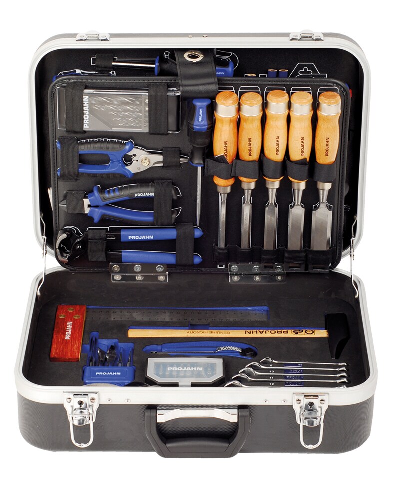 PROJAHN Proficraft Werkzeugkoffer SCHREINER mit Inhalt 92 Teile 2 Schl&auml;sser 8684 