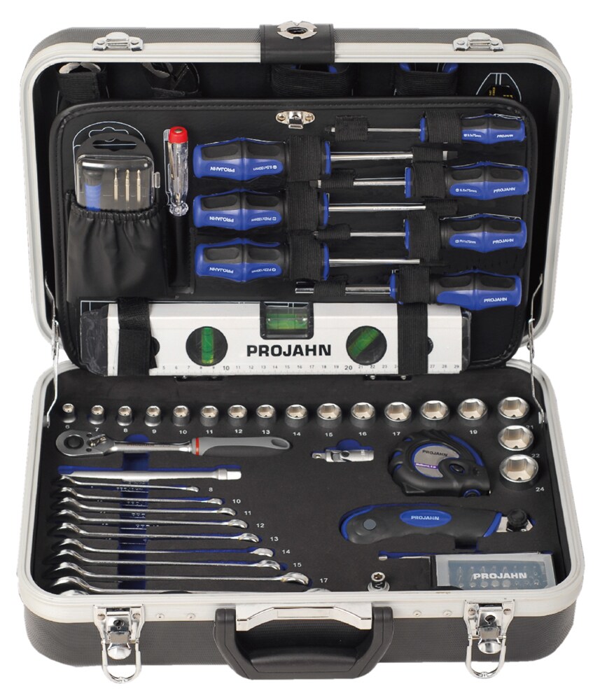 Projahn Werkzeugkoffer Set 164-tlg proficraft kompakt metrisch 6-kant ABS-Koffer 