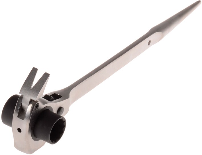 Projahn Gerüstbauerschlüssel 4-in-1, Gerüstknarre, Ratschenschlüssel, 19/22 mm