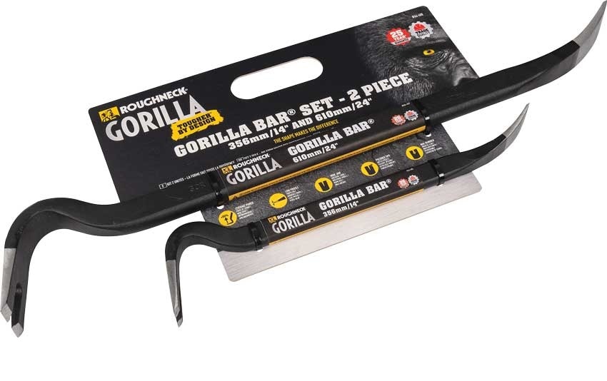 Roughneck Brecheisen-Set 2-teilig Gorilla Bar, Nageleisen, Brechstange 14" + 24" 