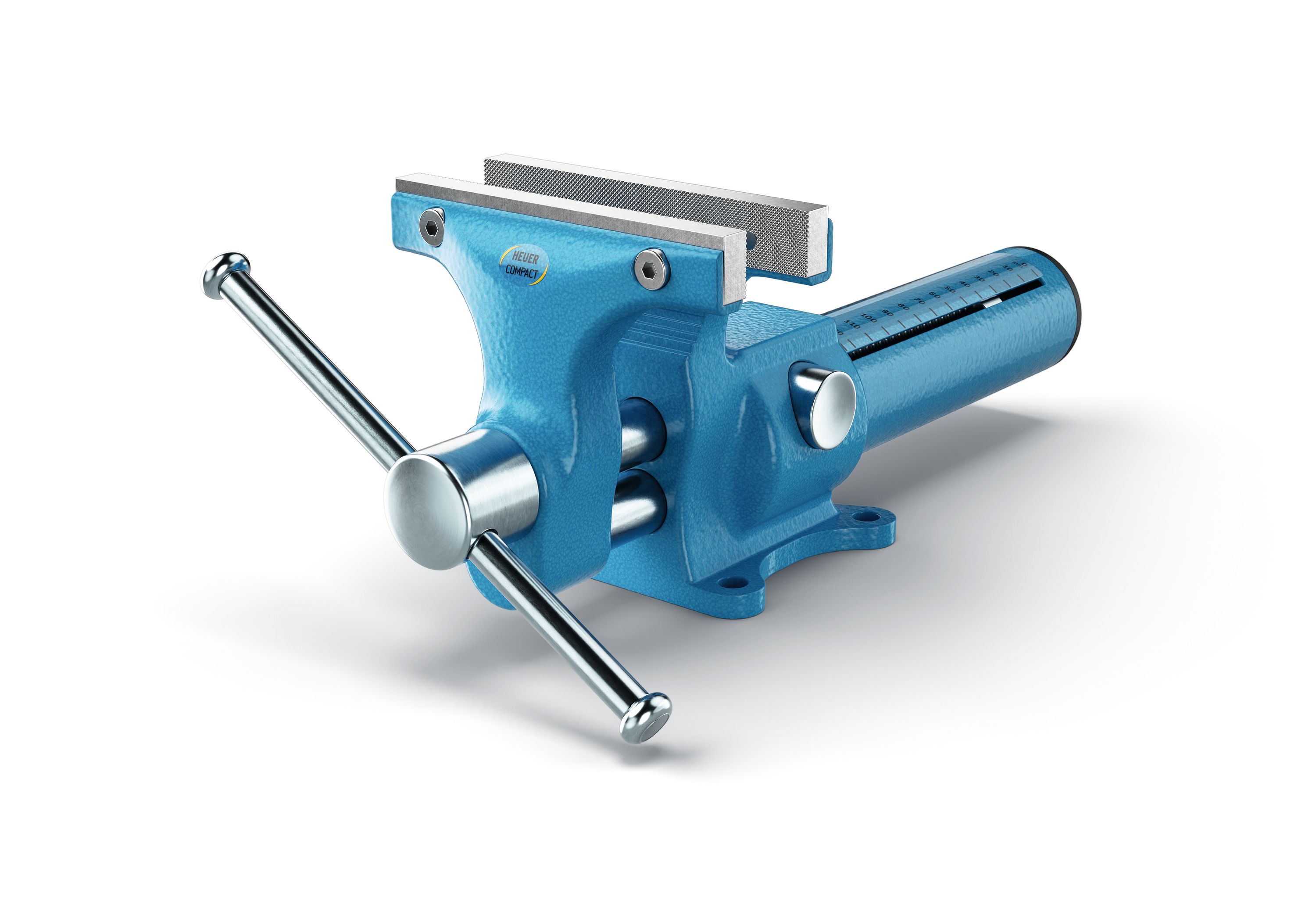 Heuer Schraubstock Compact 120mm, Amboss, Spannweite 130mm, Werkbankschraubstock 