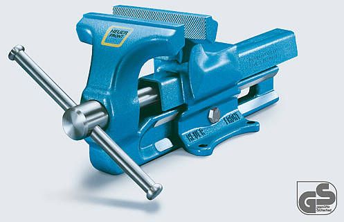 Heuer Schraubstock 120 mm,  Amboss, Spannweite 150 mm, Werkbankschraubstock 