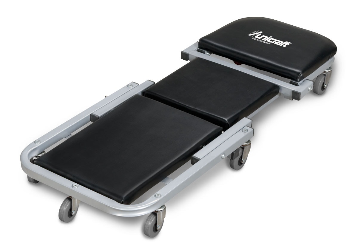 Unicraft Rollbrett Werkstatthocker gepolsterte Liegefl&auml;che, Lenkrollen, klappbar 