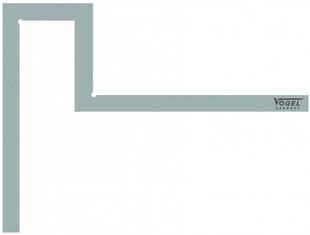 Vogel Flanschenwinkel Stahl verzinkt 30x30 cm, Stahl verchromt, zum Ausrichten 