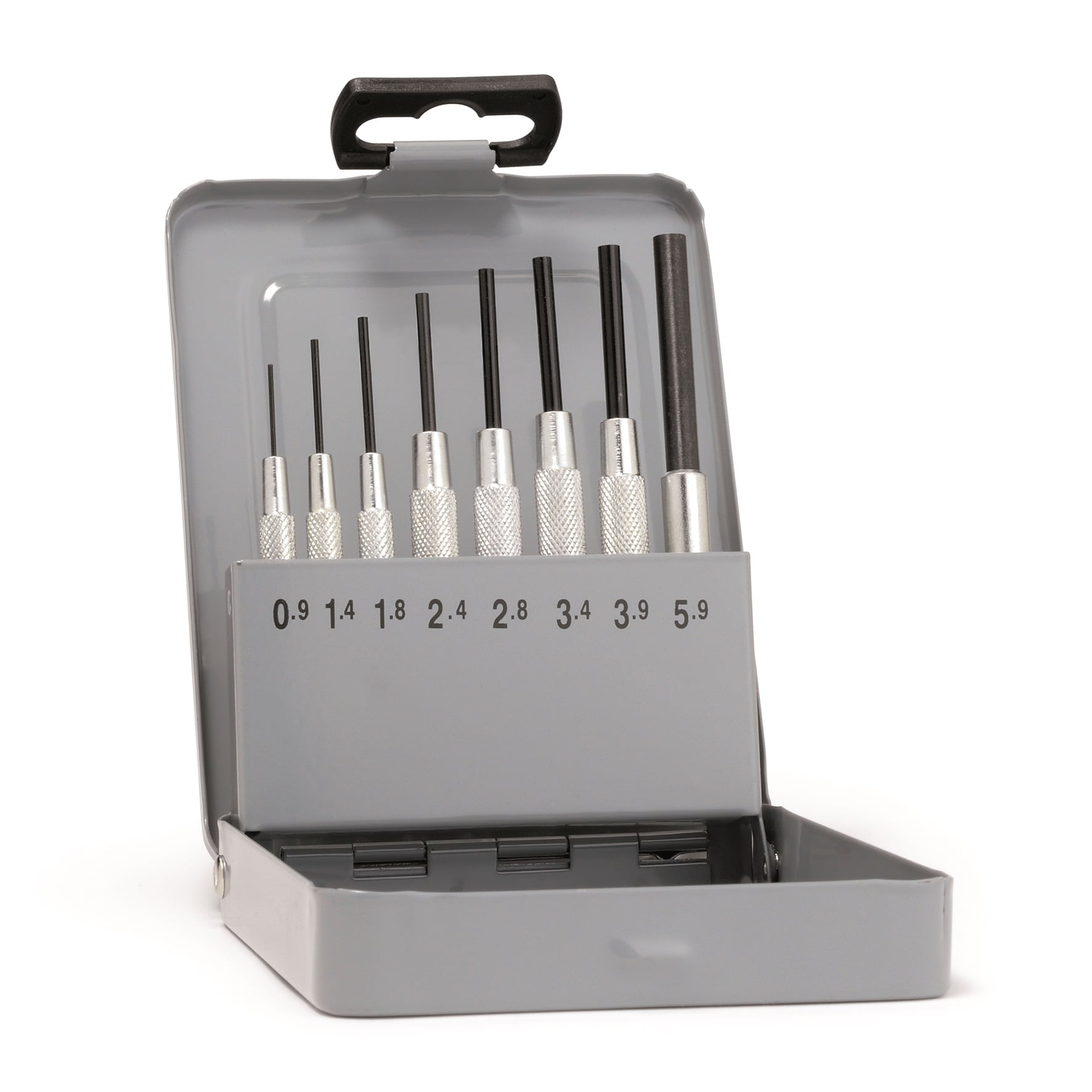 Rennsteig Splintentreiber m. H&uuml;lse Splinttreibersatz Metallkassette 0,9 - 5,9mm 