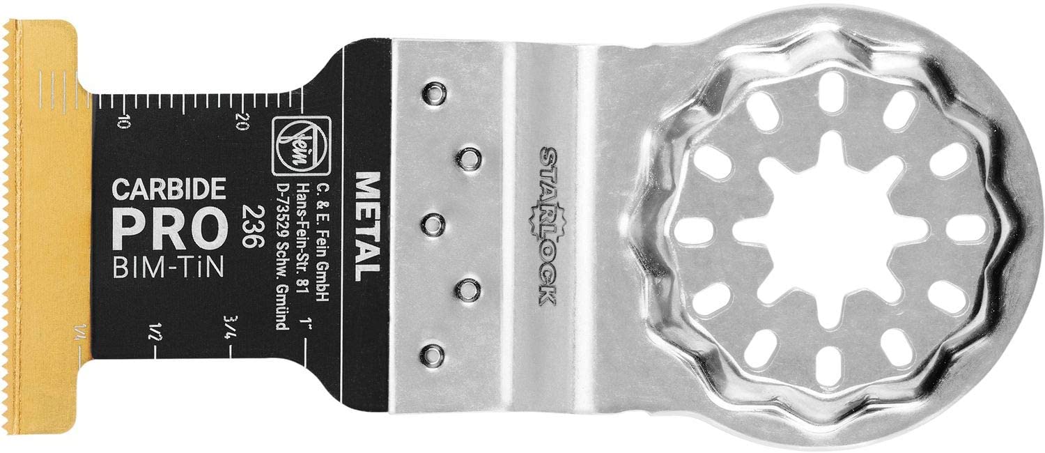 Fein E-Cut Carbide Pro TiN beschichtetes Hartmetall, B x L 32 x 40 mm, robust 
