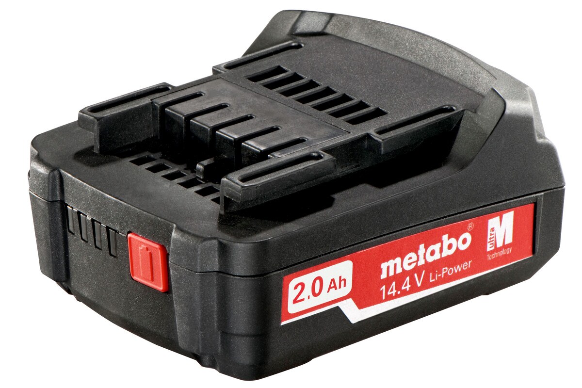 Metabo Ersatzakku 14,4 V, Werkzeugakku 2,0Ah Li-Power, Akku f&uuml;r Werkzeuge 
