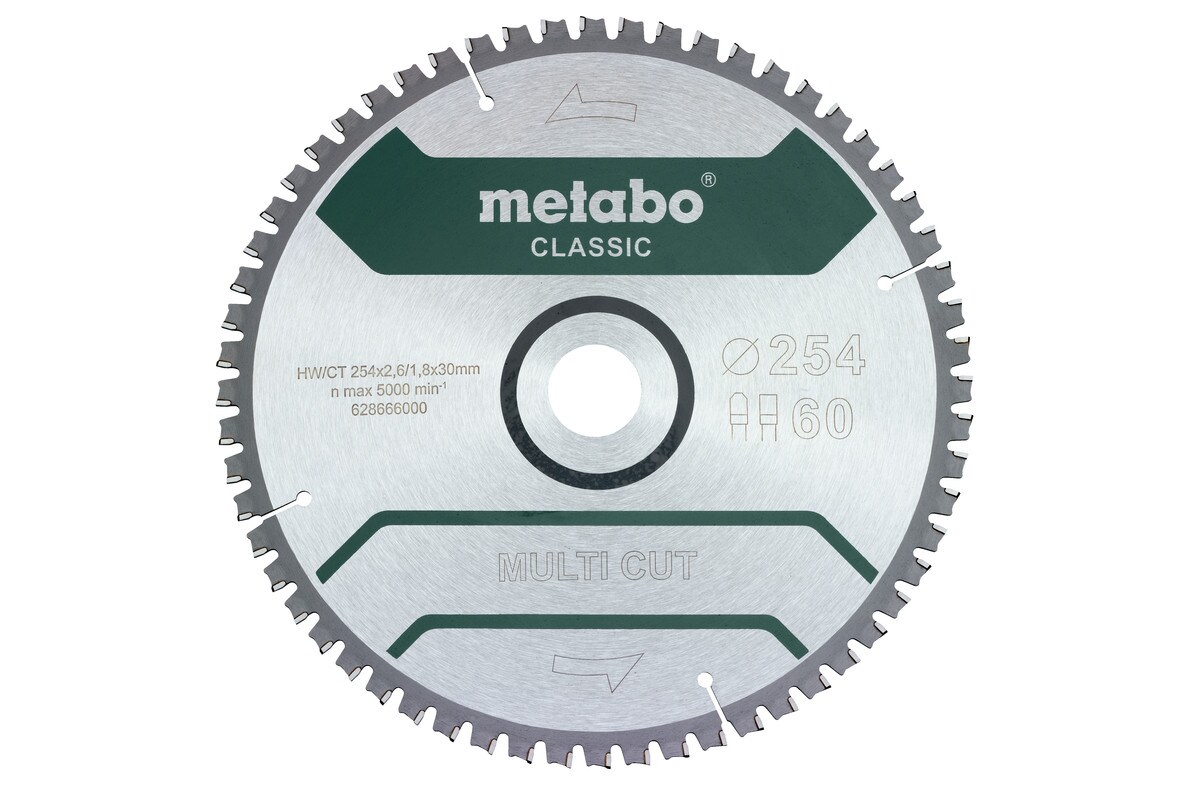 Metabo S&auml;geblatt Multi Cut Classic &uuml; 254 mm (f&uuml;r Kapps&auml;ge KGS 254 M, HW/CT) 