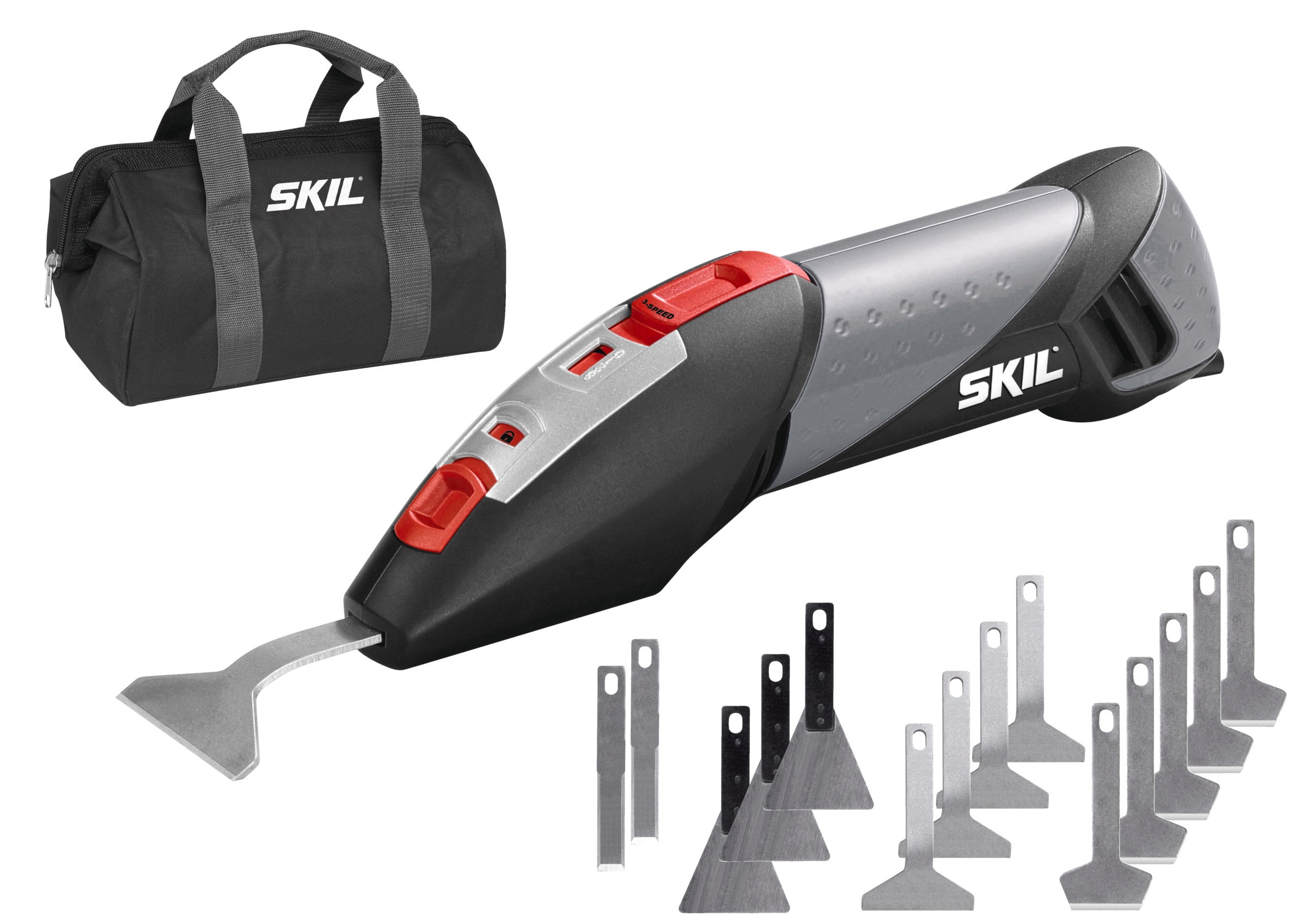 Skil Elektroschaber Masters, Multifunktionswerkzeug inkl. Spachteln + Tasche 
