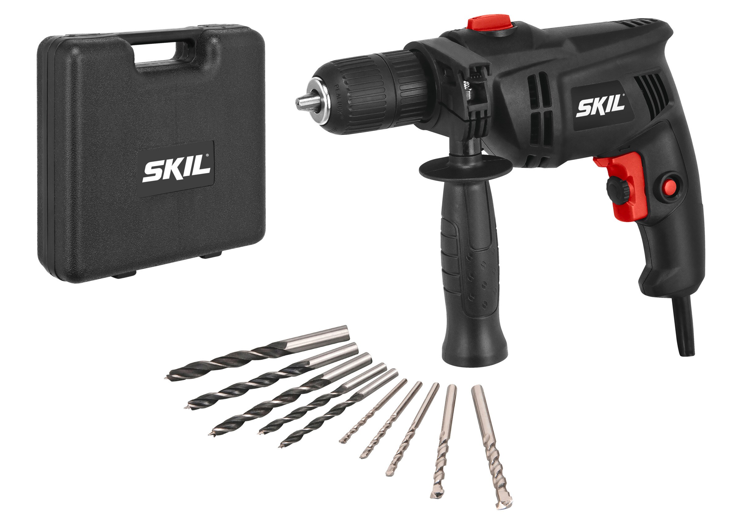 SKIL 1020 AD Schlagbohrmaschine 550 W f&uuml;r Mauerwerk, 5 Steinbohren, 5 Holzbohren 