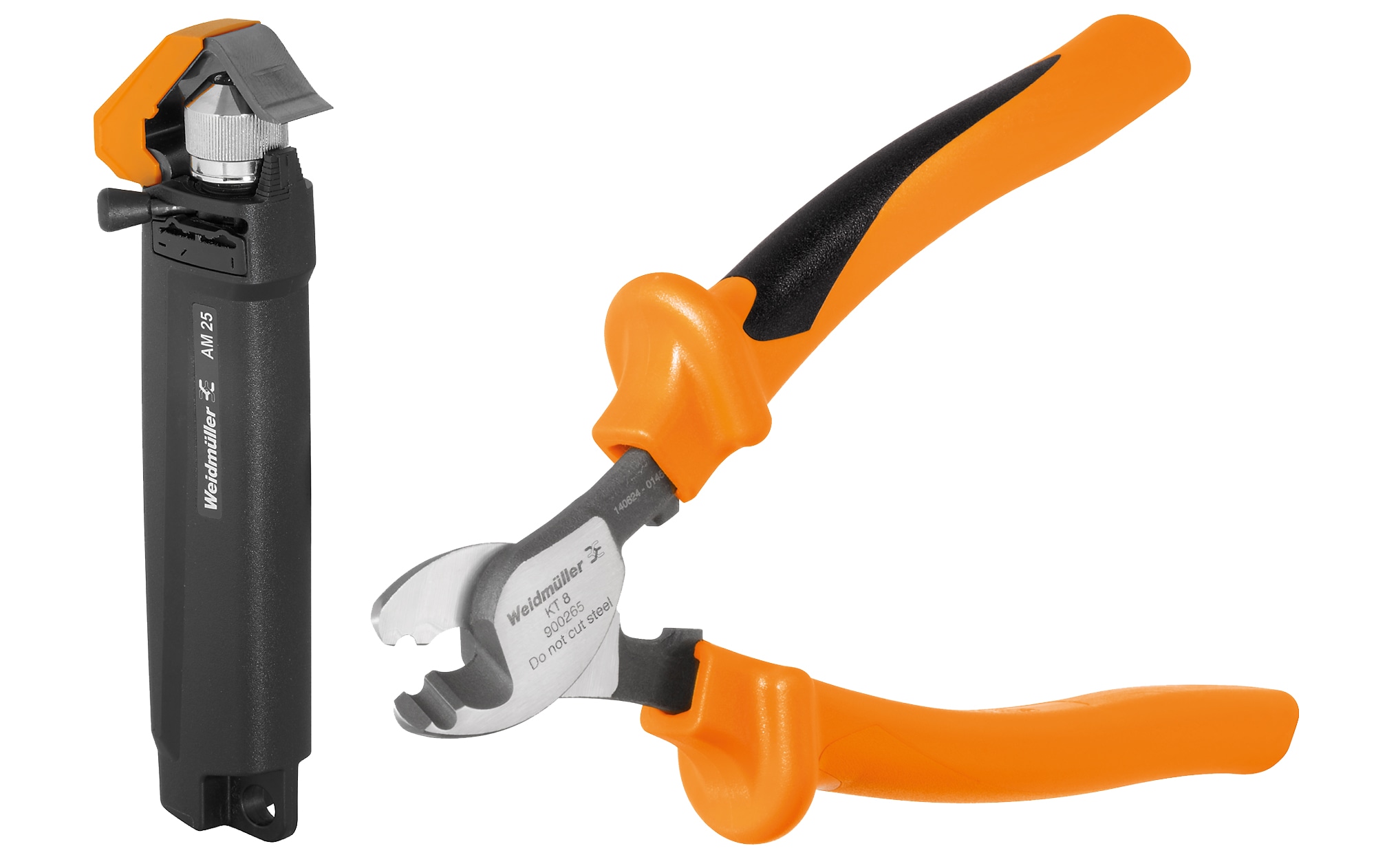 Weidm&uuml;ller 2-teiliges Kabelverarbeitungssort. Kabelschneider + Abmantelwerkzeug 