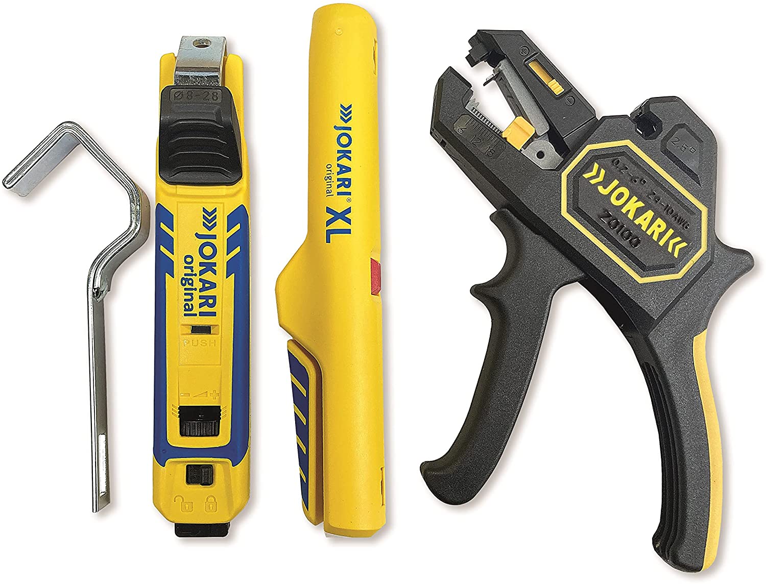 Jokari Hausinstallationsset Premium 3-Teilig mit Abisolierzange SECURA 2K 