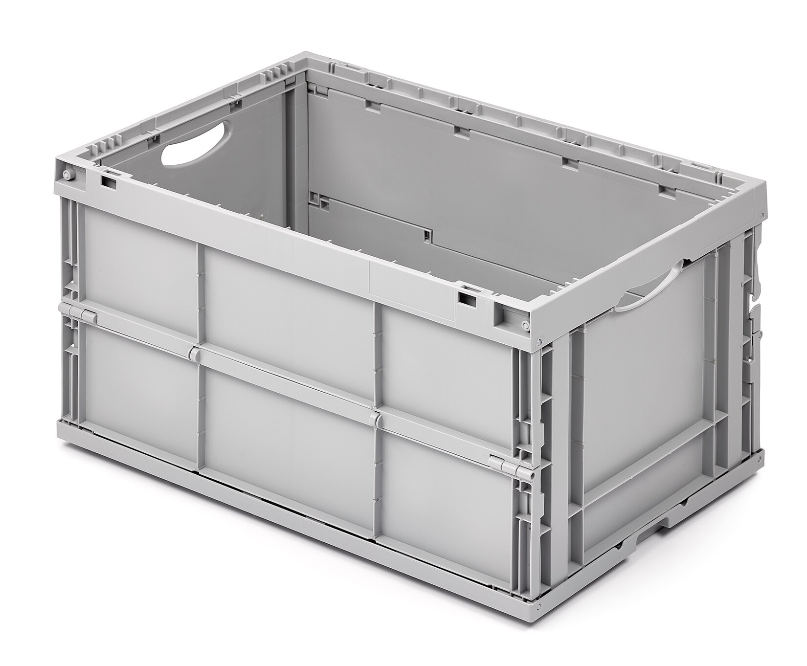 Alutec 05100 Folding Box 600x400x320 mm Grey PP Material Open Grips
